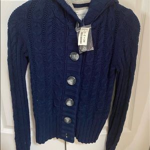 NWT Aeropostale Women’s Sweater Hoodie Navy Blue Size Small
